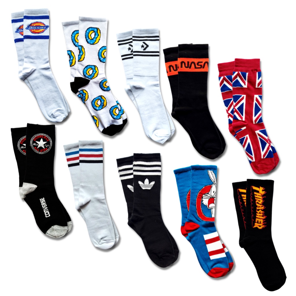 [PROMO] Kaos Kaki Pria Motif Skate Oldschool - The Muds Official