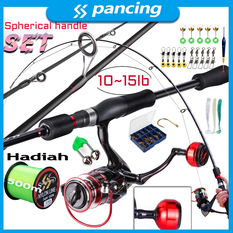 Reel Pancing Max Drag 15kg Metal/EVA Ball Grip Reel 1.8M Dan ML Power Spinning Fishing Rod Set