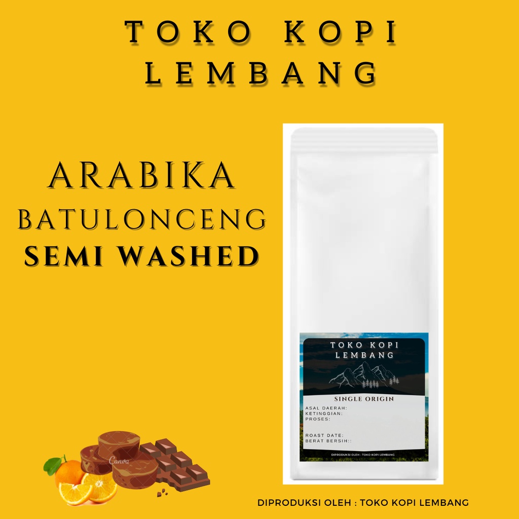 

KOPI ARABIKA BATULONCENG SEMI WASHED 250GRAM