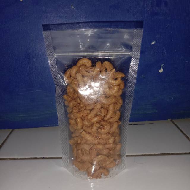 

Macaroni bantet kriuk by snackminul kemasan pouch 50gram