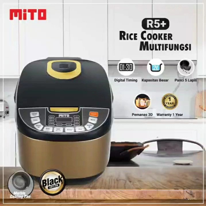 MITO Digital Rice Cooker Multifungsi Penanak Nasi 2 L R5 Plus