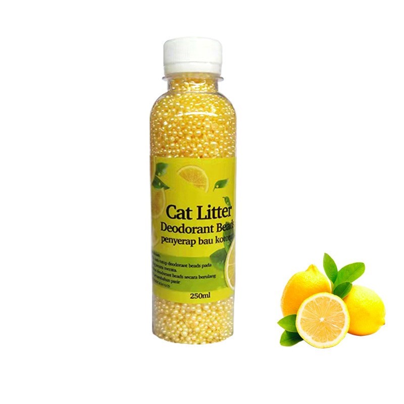 Pewangi pasir kucing Cat litter deodorizer 250gr Litter Deodorant Beads with Activated Charcoal Penghilang Bau pasir kuci