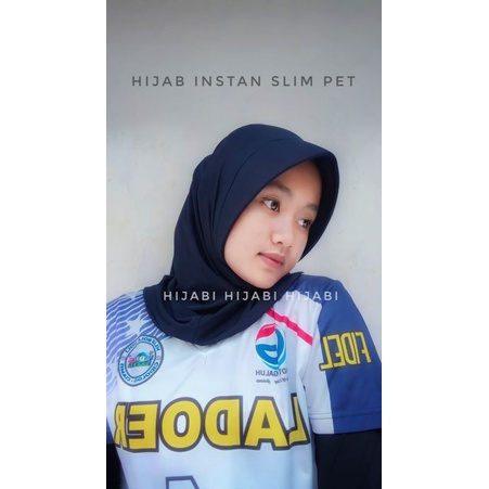 Hijab Instan Sport Terbaru Slim Pet Kecil Antem Jersey Premium Kerudung Olahraga Terkini Pet Busa Antem Bahan Jersey Stretch Premium