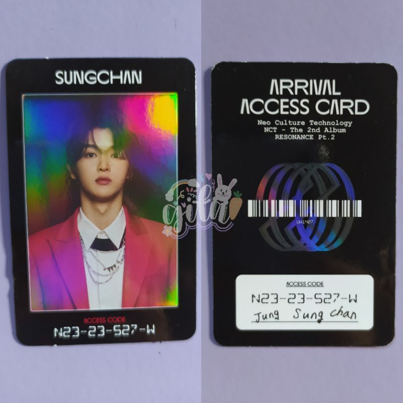 Ac Sungchan Arrival resonance pc Access Card nct