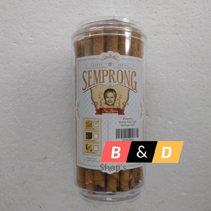 

NY. APING Kue Semprong Khas Lampung Kemasan Toles Tabung Netto 300 Gram.