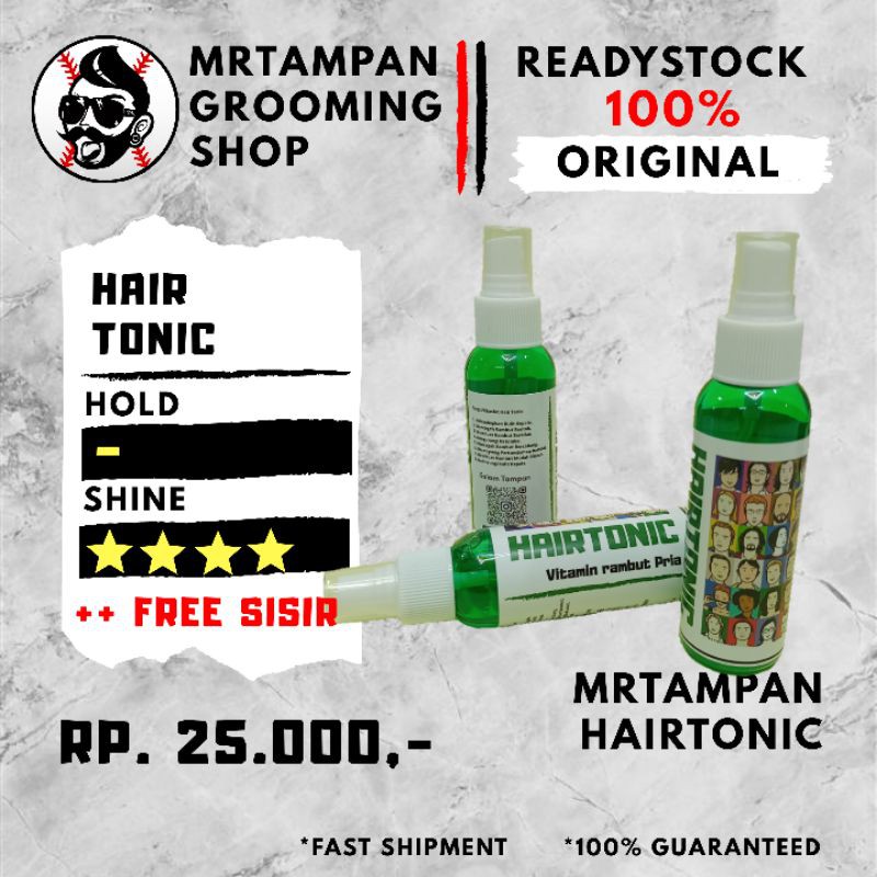 Hairtonic vitamin rambut pria dengan sensasi menthol dingin bikin segar