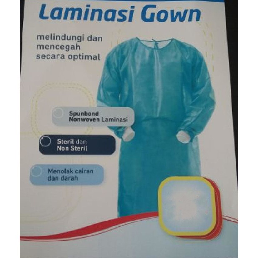 BAJU OPERASI SEKALI PAKAI BUANG | SURGICAL GOWN DISPOSABLE | HIJAU