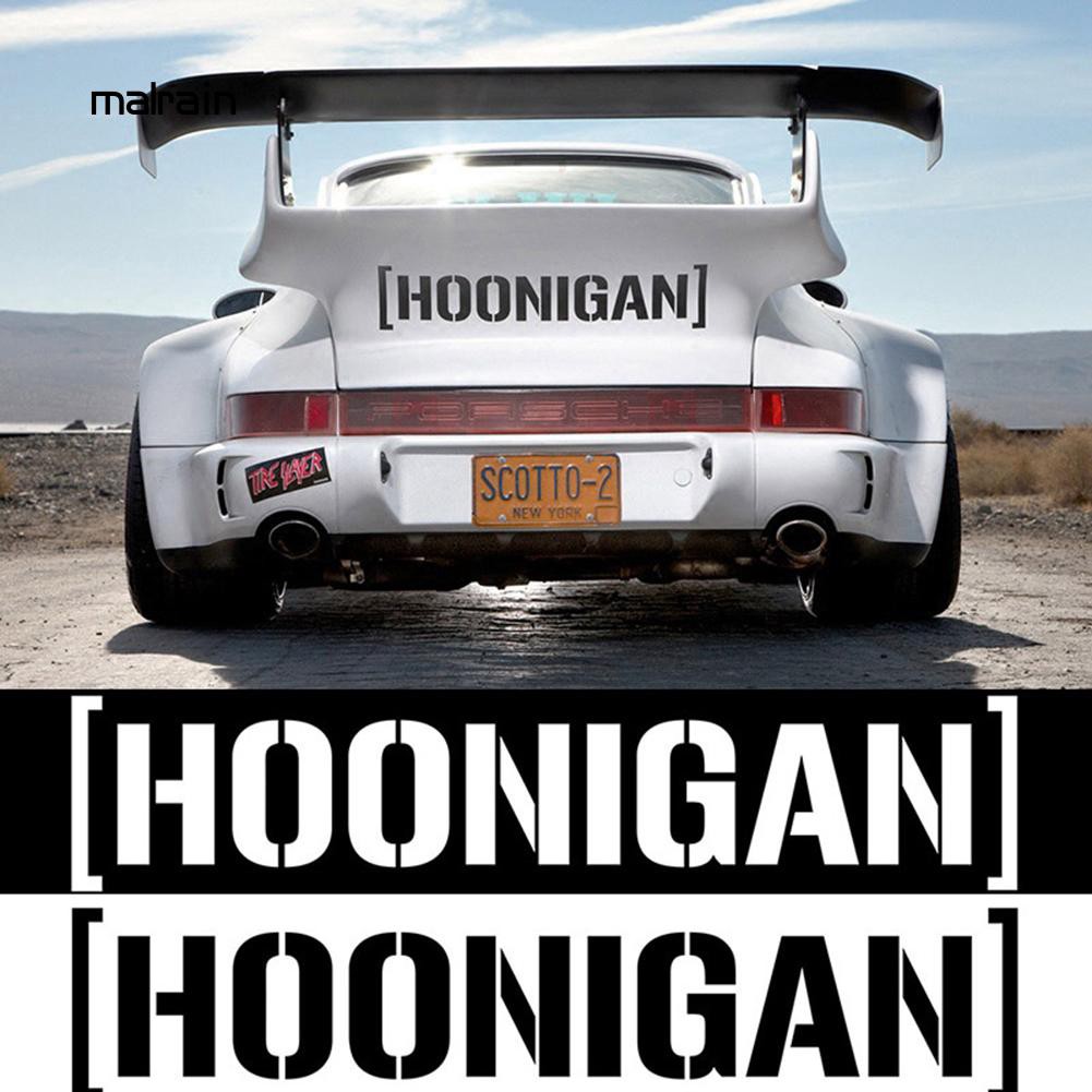 Maln Hone Stiker Reflektif Motif Print Untuk Jendela Mobil Balap