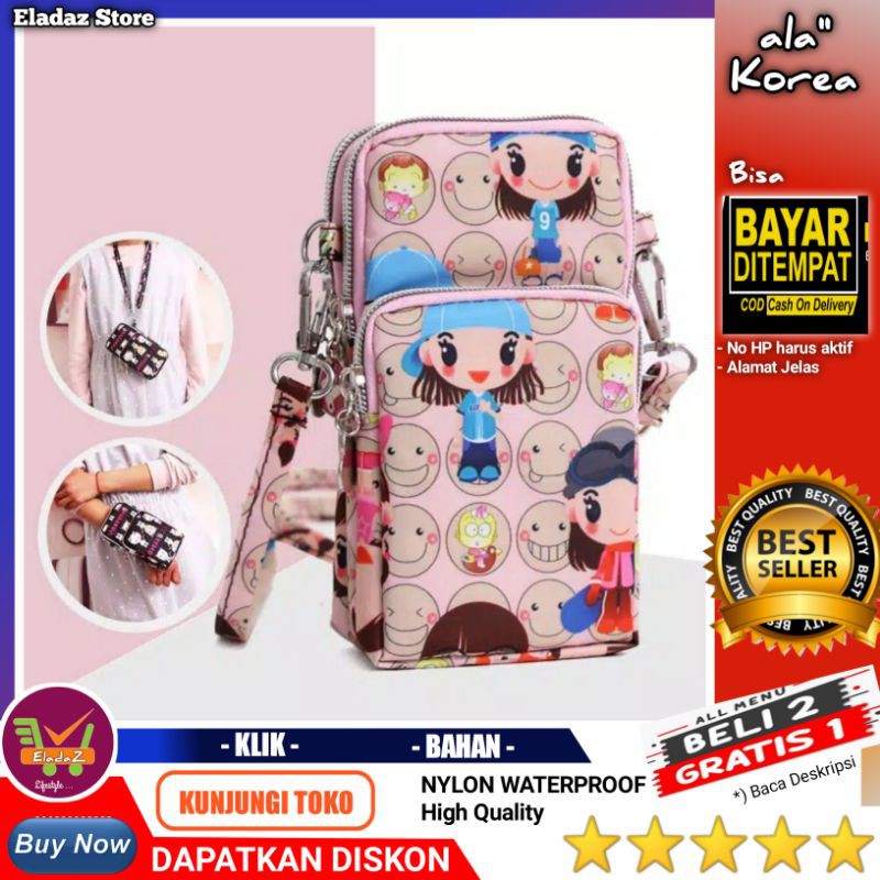 ELADAZ 450 TAS SELEMPANG MINI WANITA Harajuku Waterproof Mini Bag SLEMPANG SAMPING CEWEK BUAT SANTAI