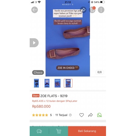 Mandy’s Shoes - ZOE CHOCO SIZE 39 NEW  / ZOE FLAT / MANDYSSHOP / Mandys