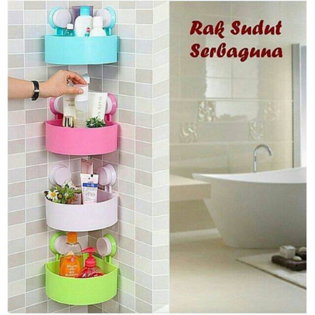  Rak  tempat organizer sabun shampo kamar  mandi  sudut 