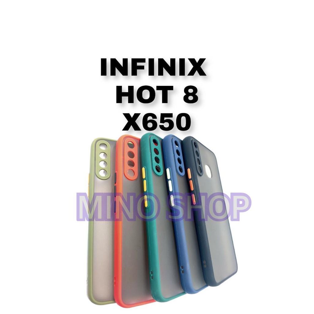 SOFTCASE INFINIX HOT 8 X650 - HARDCASE DOVE MYCHOICE + PELINDUNG KAMERA - AERO CASE