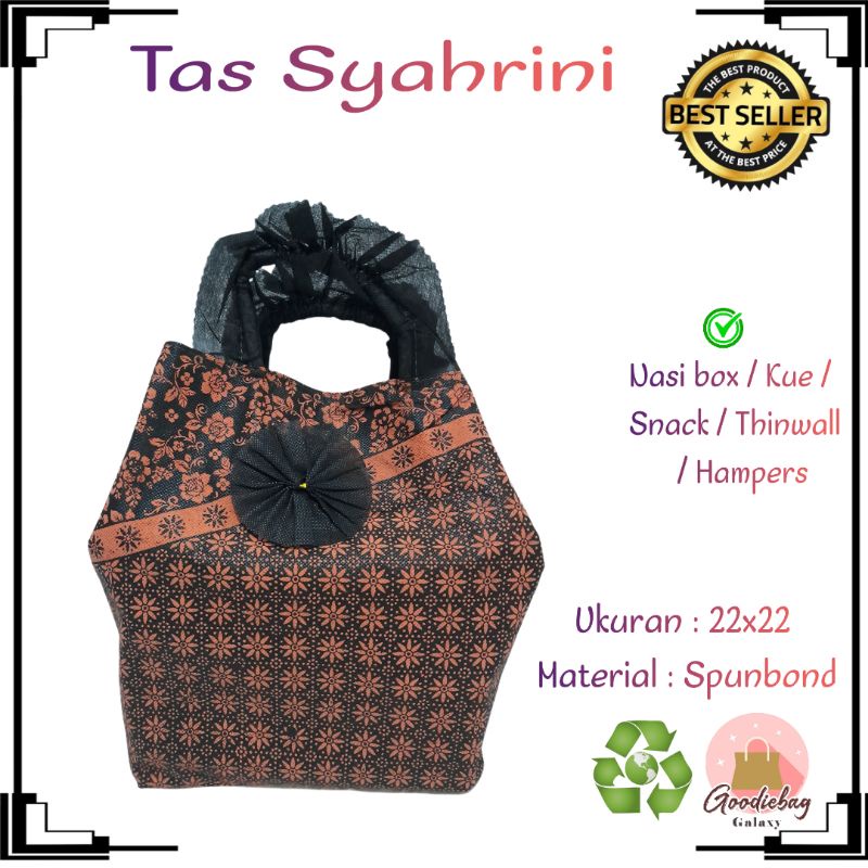 

Goodiebaggalaxy Goodie bag tas hajatan box nasi 22x22 spunbond motif batik tas syukuran murah