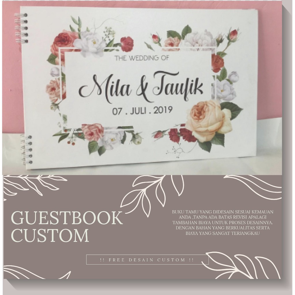 

BUKU TAMU PERNIKAHAN / GUESTBOOK HARD & SOFT COVER / CUSTOM DESIGN / WEDDING & EVENT / MURAH02