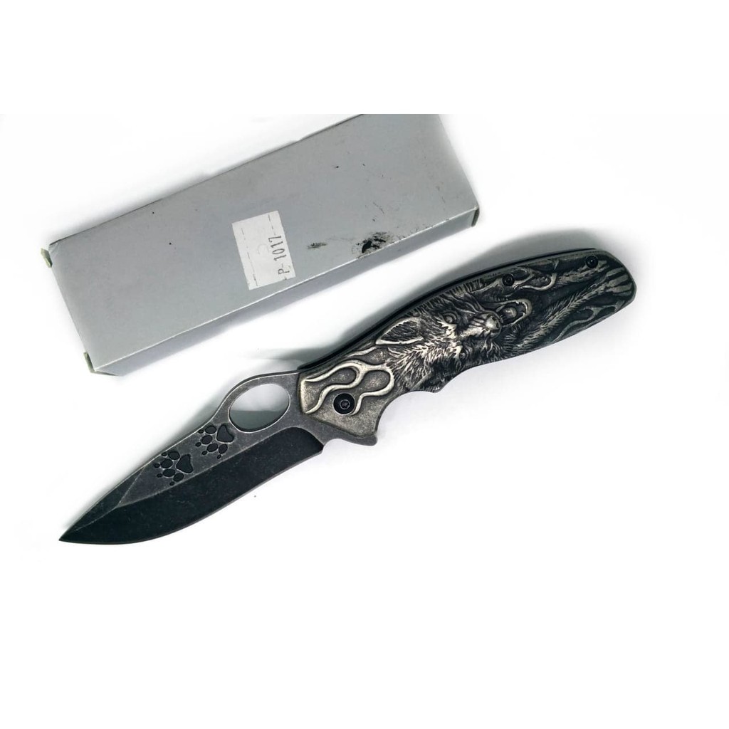 Parling Laris! PISAU LIPAT CK P1017 WOLF STAINLESS POCKET FOLDING KNIFE OUTDOOR Low Price!