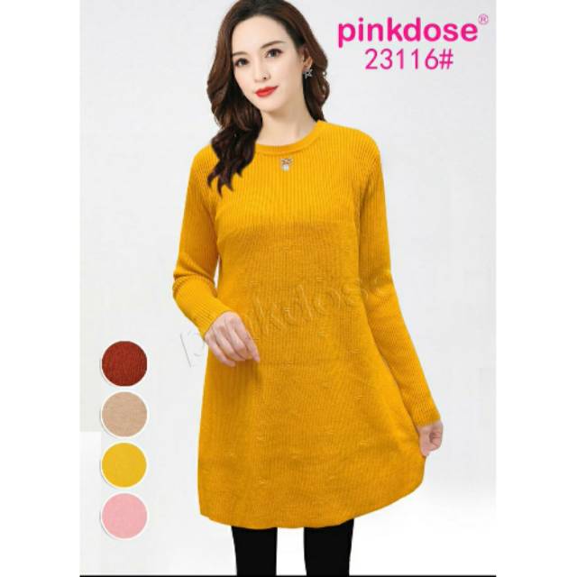 Tunik rajut pinkdose