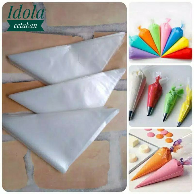 Plastik Segitiga Piping Bag Buttercream Besar Tebal