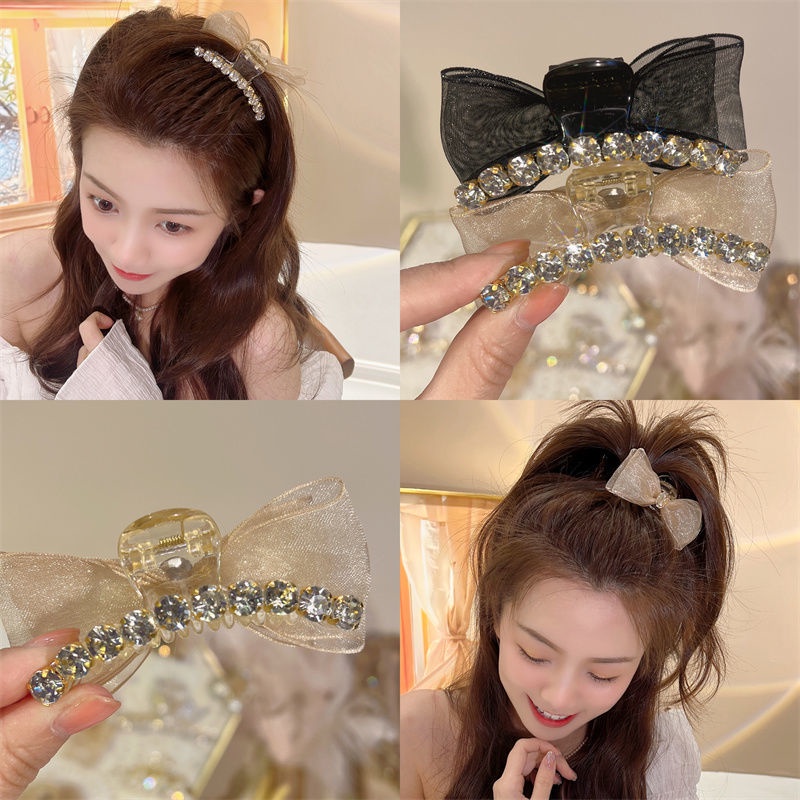 jepit rambut korea jedai wania elegan motif baru double sided original import 7.5cm