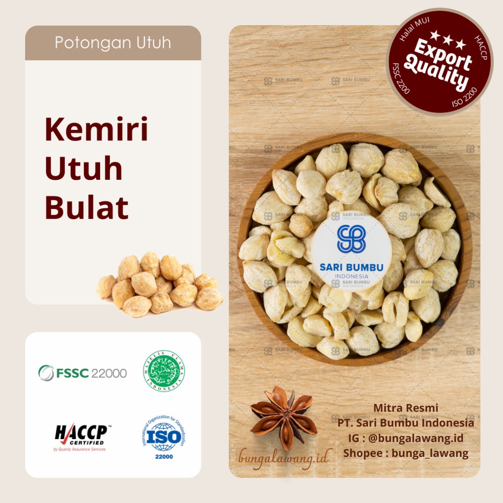 

Kemiri Utuh Bulat / Candlenut Whole