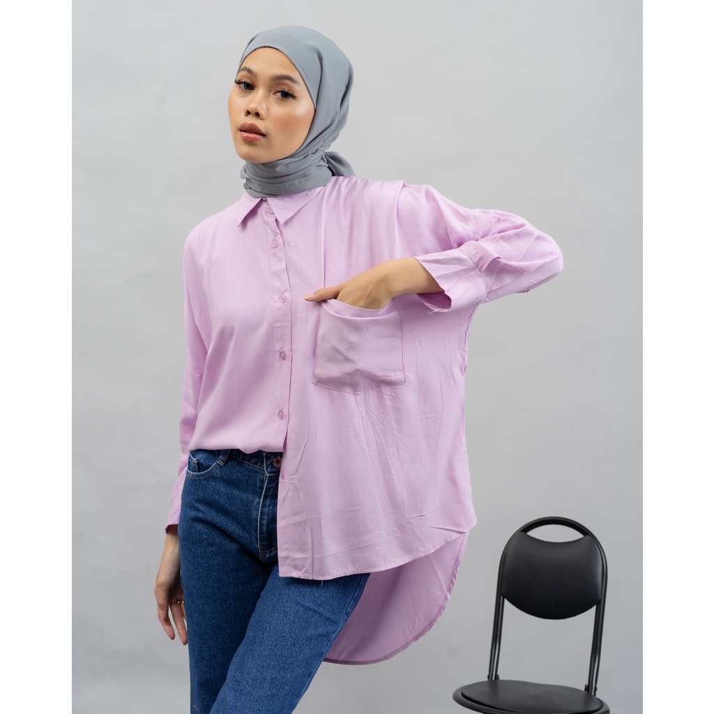 KEMEJA POLOS INDRAINI KATUN RAYON PREMIUM SHIRT BTS B171 CO