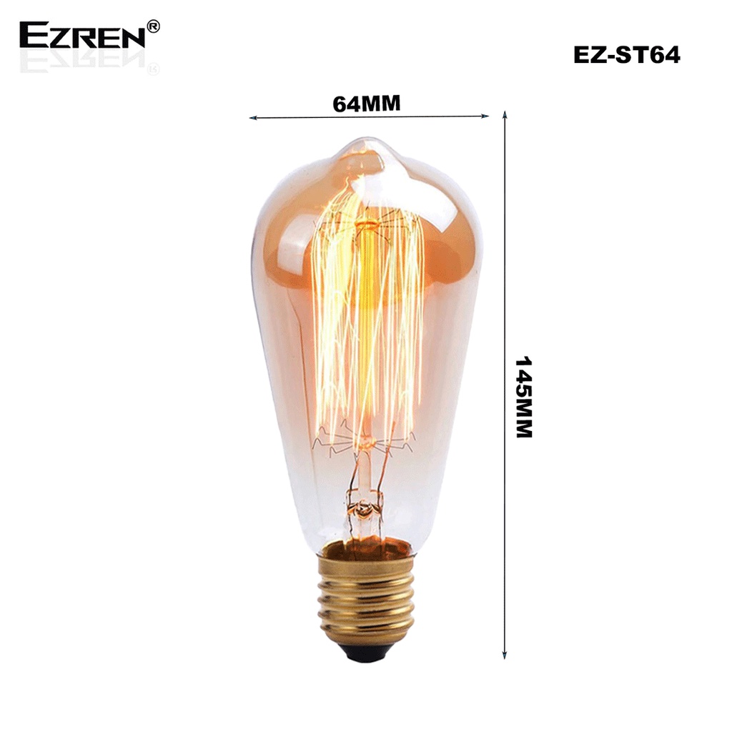 Ezren EZ-ST64 Lampu Bohlam Edison Led Lampu Cafe 40 Watt 220v