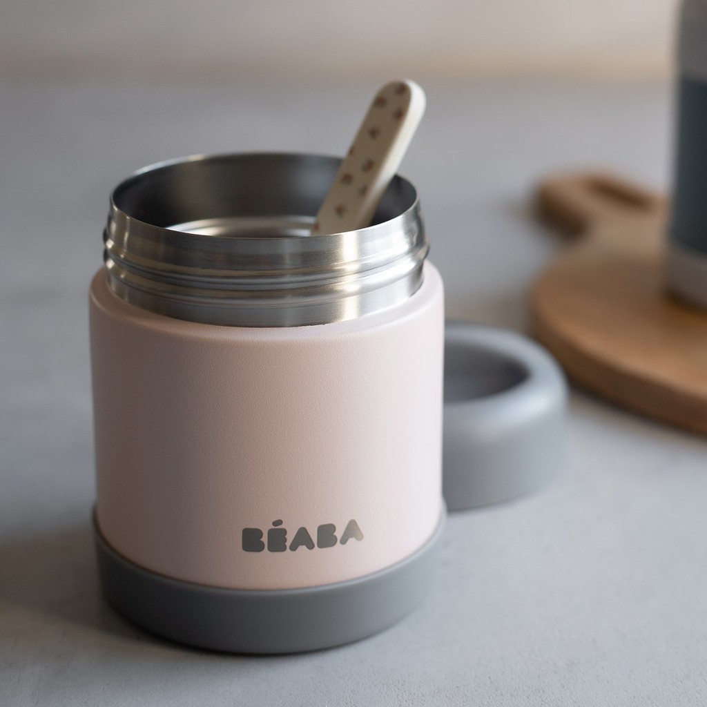 Beaba Baby Isothermal Portion (300ml) / mpasi / isothermal / pink / eucalyptus / penyimpan makanan / menjaga suhu makanan / thermos