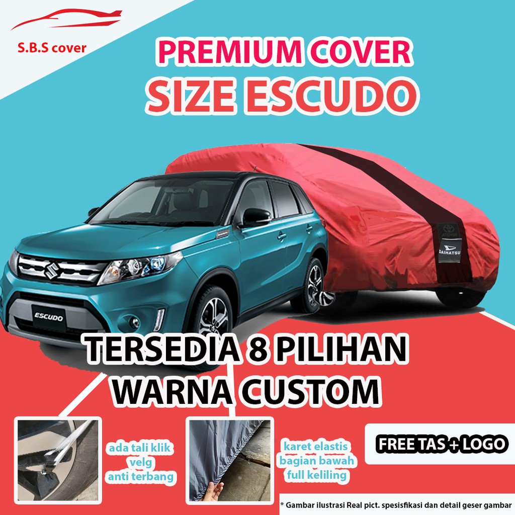 Cover Mobil OUTDOOR PREMIUM ESCUDO / Sarung Mobil ESCUDO / Mantel Mobil ESCUDO / Mantol Mobil ESCUDO