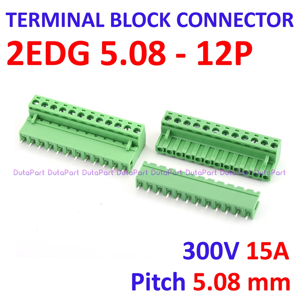 2EDG 5.08 12P 12 Pin Lurus Terminal Block Connector 5.08mm Male Female