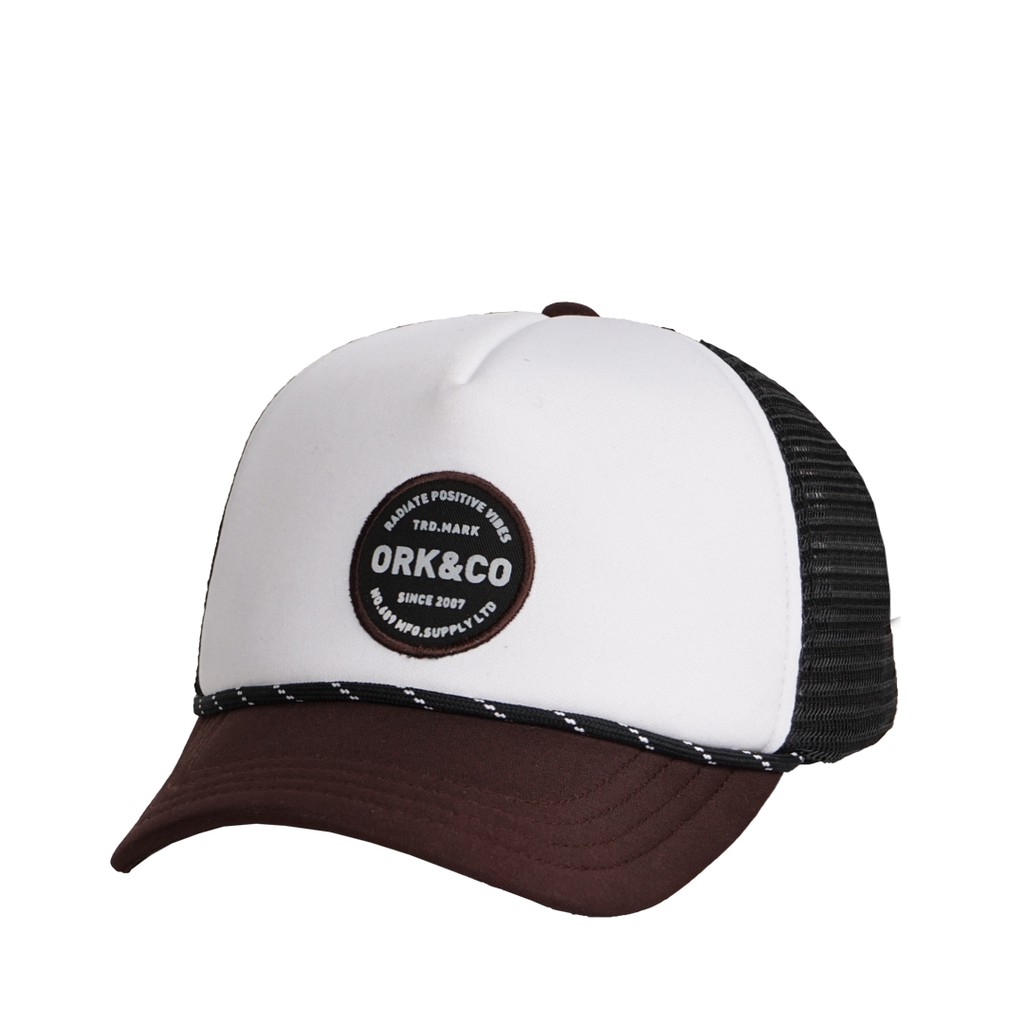 Topi Pria Distro Original Baseball Topi Jaring Trucker ORK689 RPVORK White Black