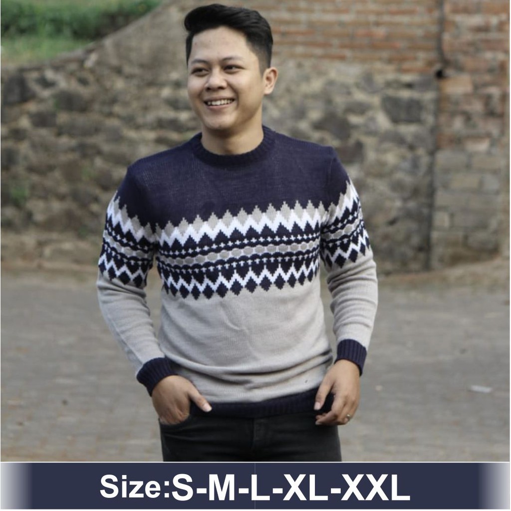 Switer Pria Michael S M L XL XXL XXXL 4XL Pakaian Pria Baju Rajut Big Size / sweater rajut JUMBO