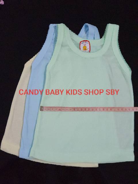 Singlet Hao Hao Hen Hao Kaos Dalam Anak Bayi 22/24 Putih/Warna isi 3pcs Murah Halus