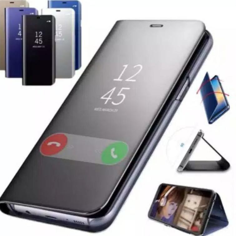 Model terbaru Vivo V20 V20 SE V20 Pro Clear View Flip Cover Miror kaca Case casing Sarung Standing K