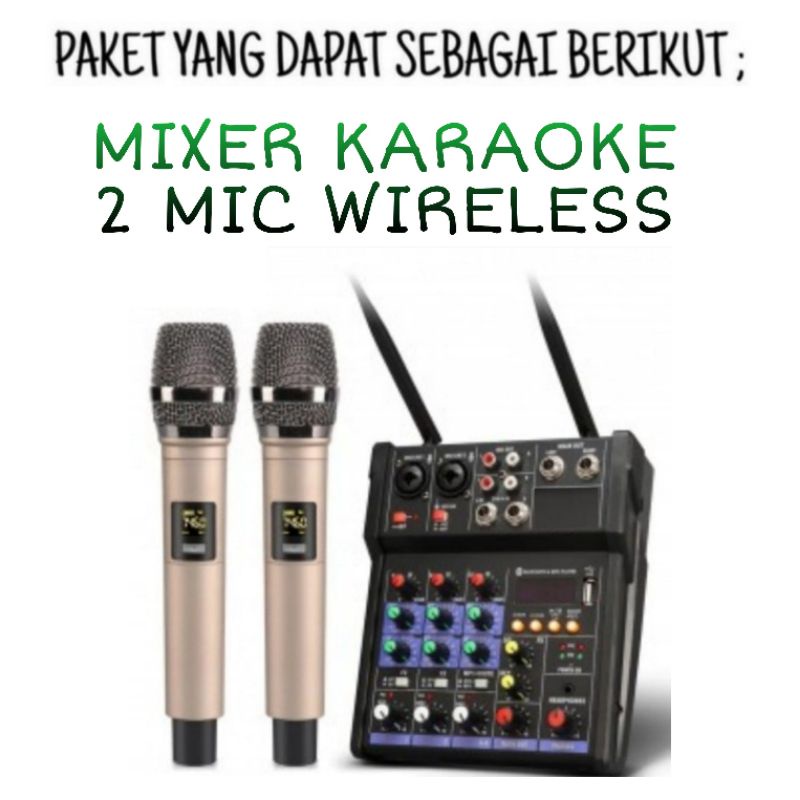 Paket Sound Live Akustic Dobel Speaker 10 In 3R Mixer Karaoke Smart Tv 2 Mic Wireless