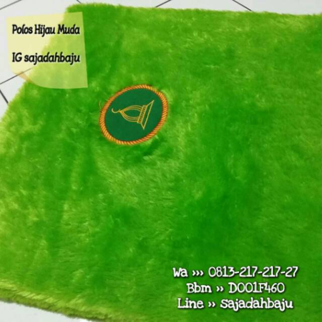 SAJADAH BULU | SAJADAH BUSA | SAJADAH RASFUR POLOS HIJAU MUDA