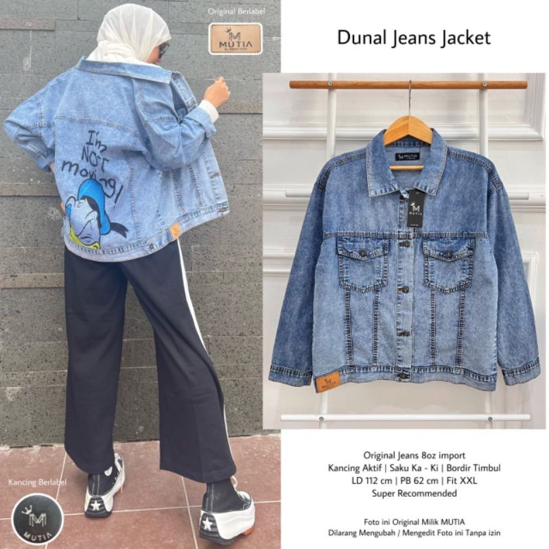 DUNAL JEANS JACKET BY MUTIA / JAKET JEANS WANITA / Jaket jeans muslimah bordir