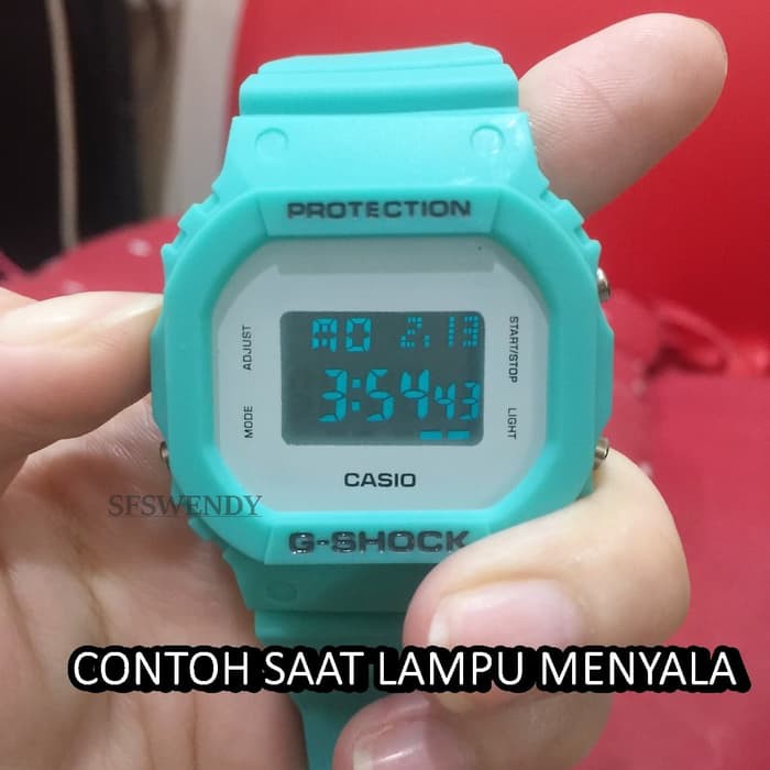 TERMURAH REAL PICT     G Shock DW 5600 Hijau Tosca Jam tangan pria   anak skmei Murah