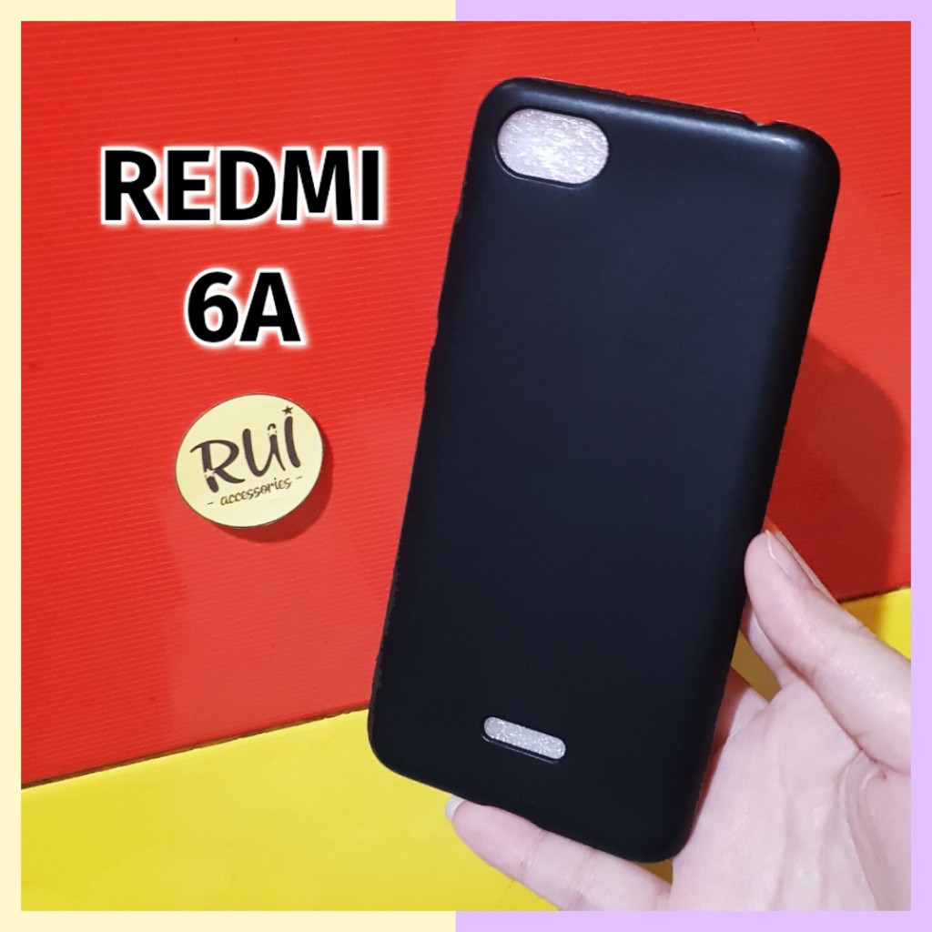 Case Hitam Redmi 6a  Black Matte Softcase Polos Lentur Silikon HP