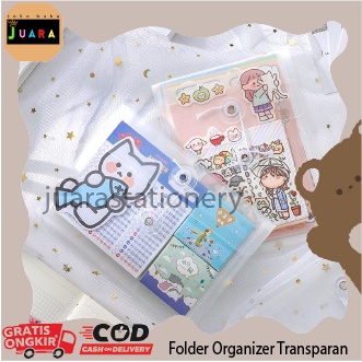 

Folder Pouch Organizer Transparan / Pouch Dokumen Sticker Anti Air untuk Sekolah Kantor Stationery