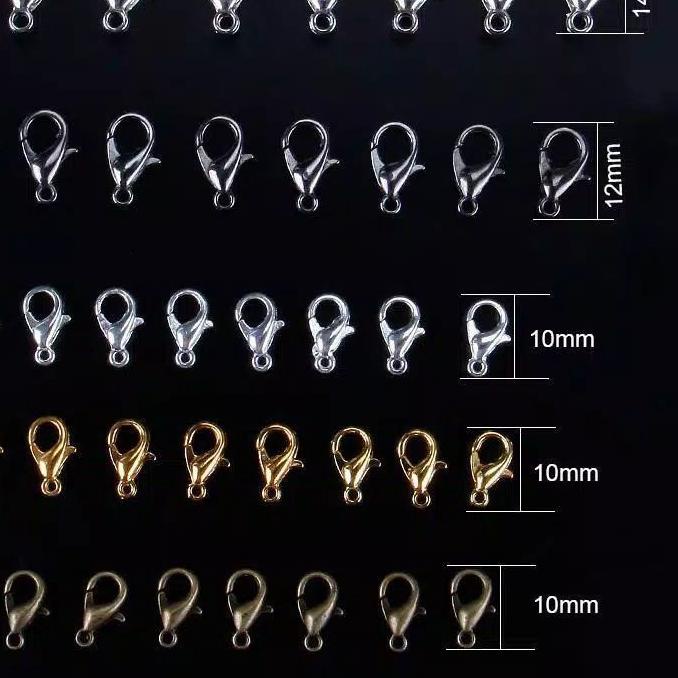 ☻ 50pcs Pengait Udang 12,14,16, 18mm Monel - Kokot Udang 16mm - Kait Udang Monel ⅍