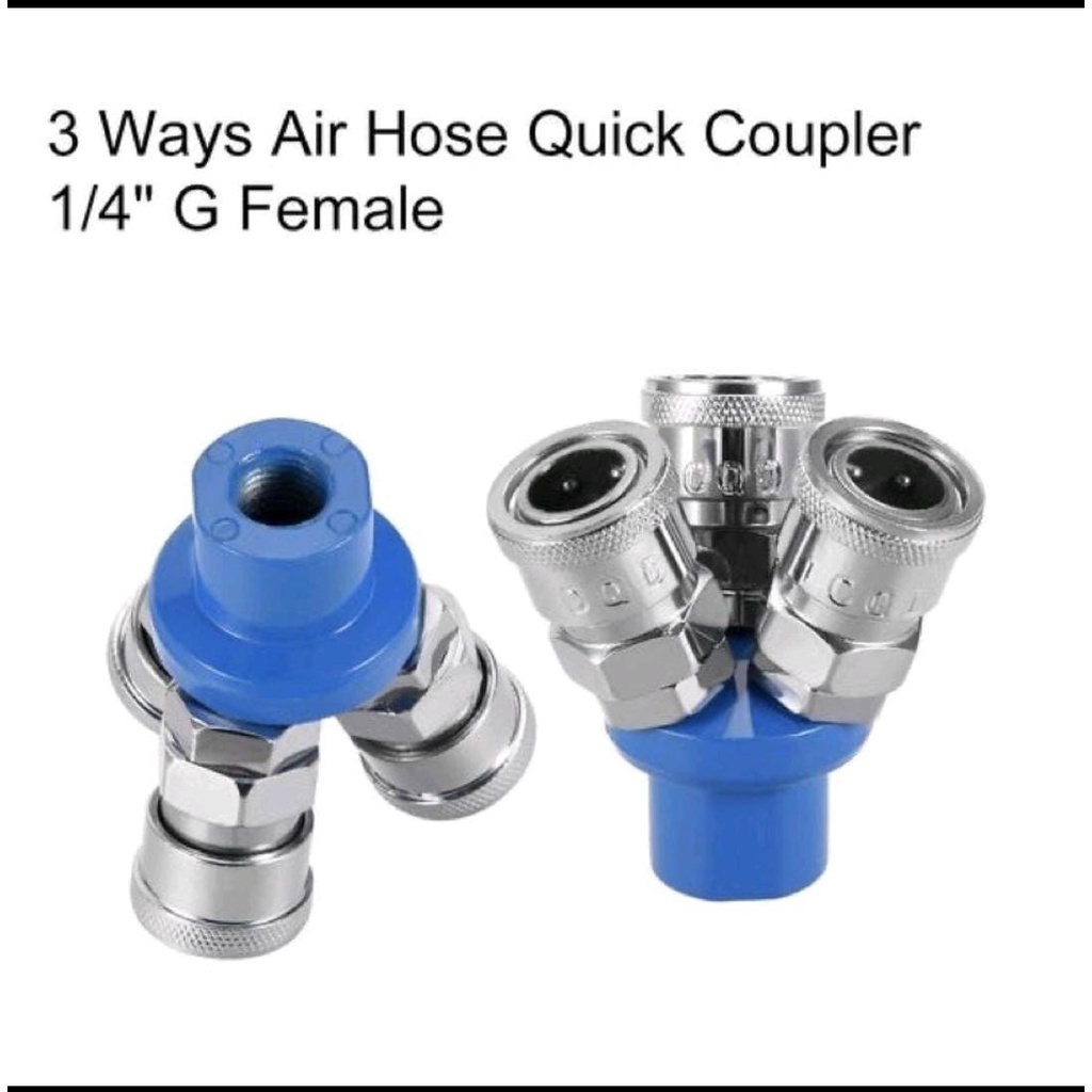 PROMO Air Quick Coupler 3 Way / Coupler Coupling Cabang 3 Tiga