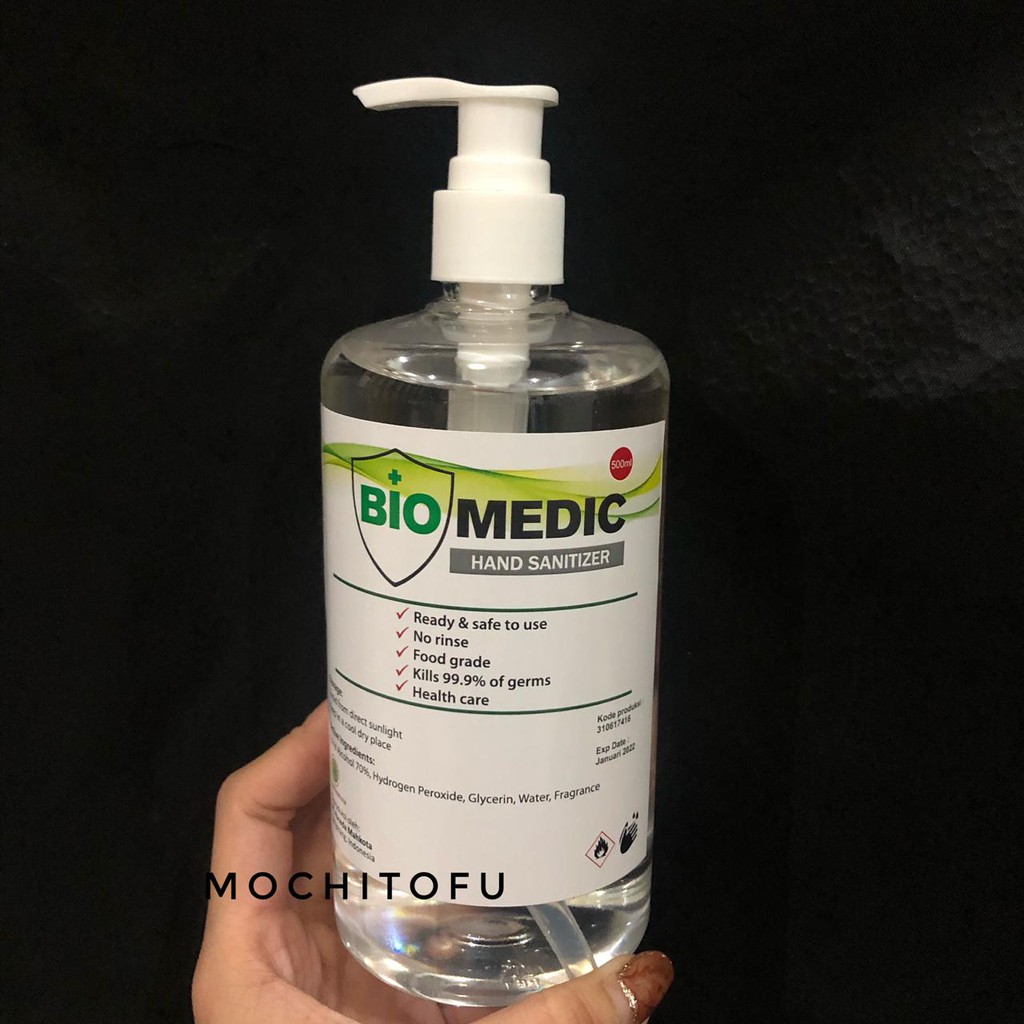 BIO MEDIC Hand Sanitizer 500ml cair botol pump
