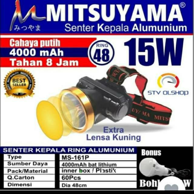 Senter Kepala / Headlamp Ring alumunium MS-161 MITSUYAMA