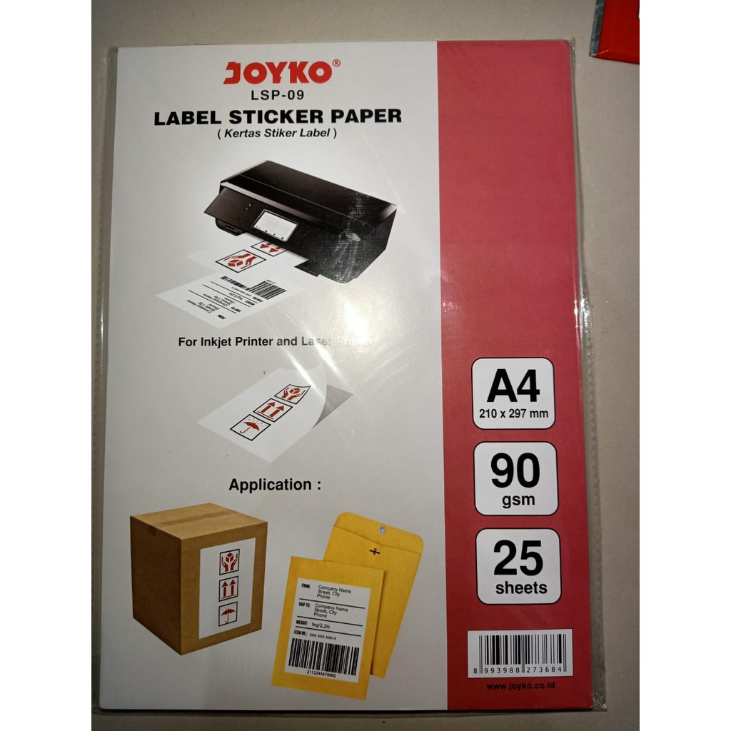 

(PAK) LABEL STICKER PAPER JOYKO LSP-09 / KERTAS STIKER LABEL