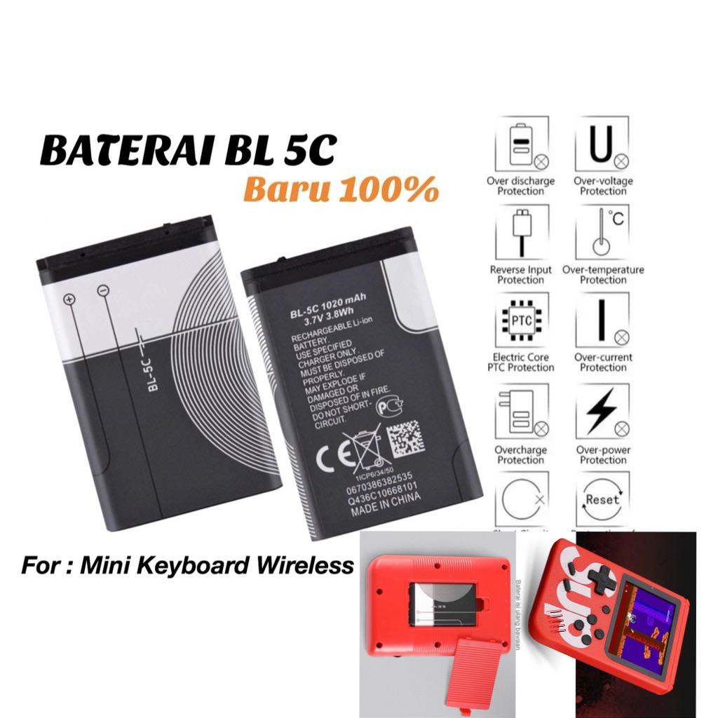 BATTERY BATERAI BATRE NOKIA  BL5C BL-5C BL 5C ORI Game Boy Gamebot Keyboard Mini BATT LOGON DOBEL POWER BL-4C DAN BL-5C
