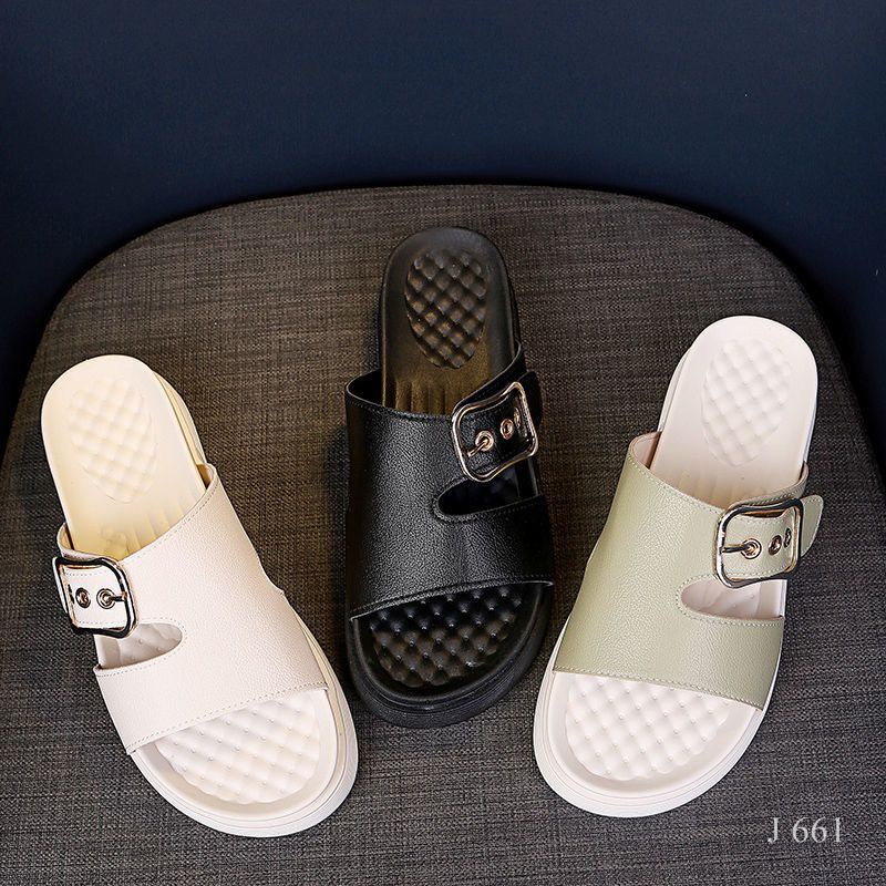 FASHION WANITA SANDAL SLIP WEDGES DRINA IMPORT 661