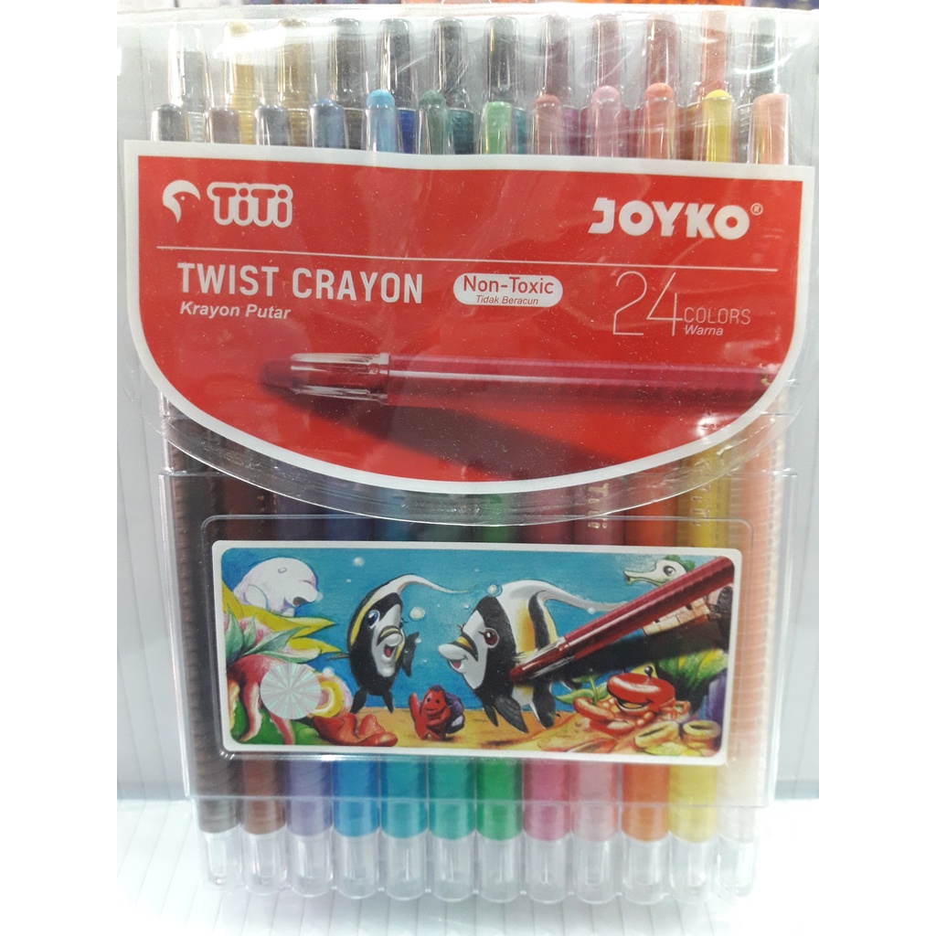 

Joyko crayon putar 24 warna / oil pastel joyko 24 warna roll / krayon putar 24 warna original