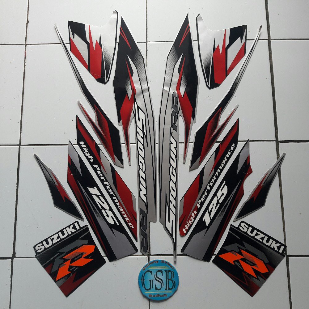 Variasi striping shogun rr 125 2007 hitam