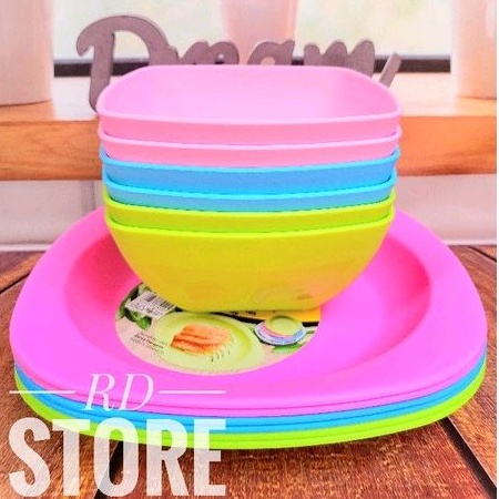 PROMO 6.PIRING &amp; 6.MANGKOK POLOS