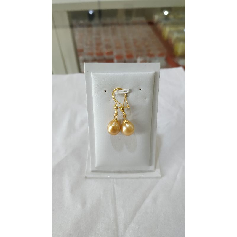 anting jepit emas mutiara air laut