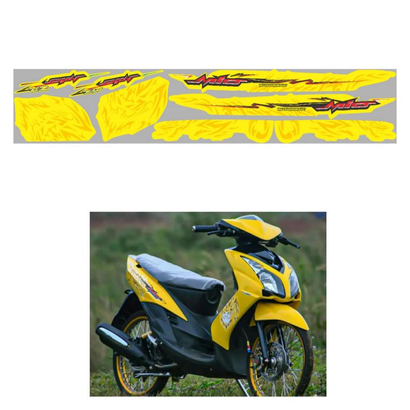 striping stiker mio soul karbu mio soul mx dragon